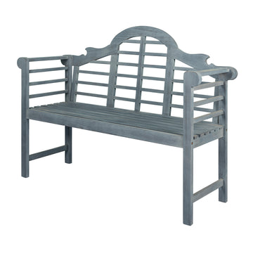 Lutyens Arched 600-Lbs Support Acacia Wood Outdoor Garden Patio Bench - JONATHAN Y